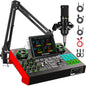 CryoSurf G10 Podcast Equipment Bundle with 3.5mm Condenser Microphone for Pc/Phone Live Streaming Singing Gaming, Podcast Microphone Bundle with Live Sound Board Audio Mixer Denoise,DJ Sets
