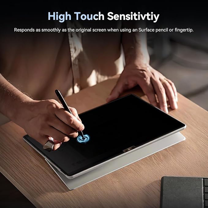 Privacy Filter Compatible with 15 Inch Surface Laptop 5/4/3/2/1, Easy On/Off Removable Anti Glare Blue Light Laptop Privacy Screen Black Security Private