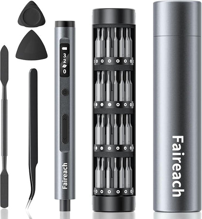 65-IN-1 Mini Electric Screwdriver Cordless, Precision Screwdriver Magnetic Bits Set with Case, 3 Torques Settings, LED lights, Portable Repair Tool Kit for Electronics Phone Watch