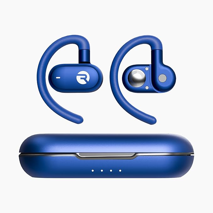 Raycon Everyday Open Earbuds – True Wireless Open Ear Bluetooth Headphones, Hook Design, IPX5 Water Resistant, 40 Hours of Battery Life (Blue)