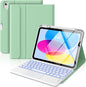 MoKo Touch Keyboard Case for iPad (A16) 11th Generation 11 inch 2025, iPad 10th Generation 10.9 inch Case with Pencil Holder, 7 Colors Backlit Multi-TrackPad Detachable Bluetooth Keyboard, Green