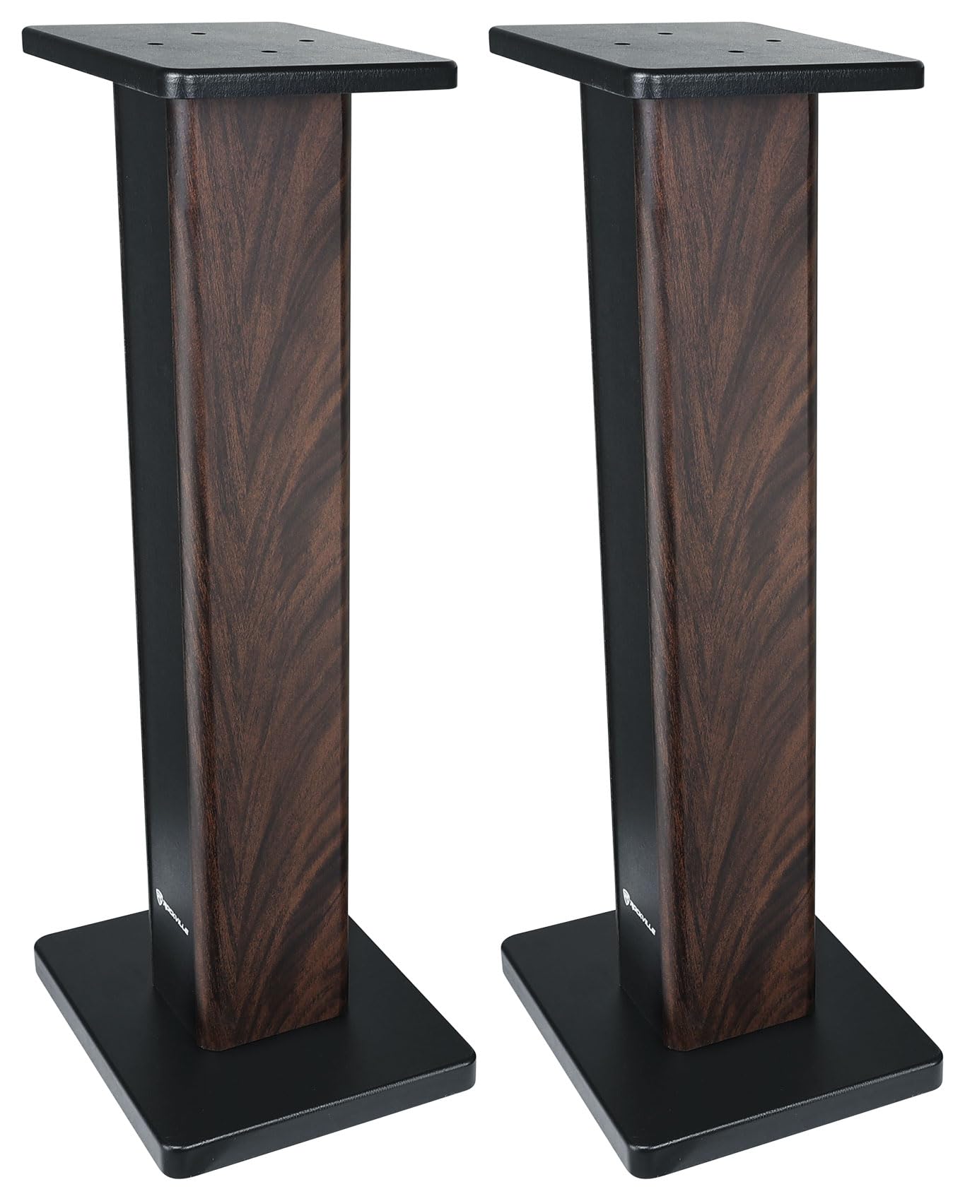 Rockville RHT28D Pair 28" Bookshelf Home Theater Speaker Stands, Dark Wood