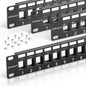 Sokqovt 24 Port Blank Keystone Patch Panel with Snap-in Design (4 Pack), Cat6 Network Patch Panel 1U 19 inch, Rack Mount Ethernet Patch Panel (for Slim Keystone Only)