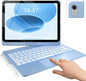 typecase Touch iPad 10th Generation Case with Keyboard (10.9", 2022) and iPad A16 (11th Gen, 2025) – 360° Rotatable, 11-Color Backlit, Multi-Touch Trackpad, Thin & Light (Sky Blue)