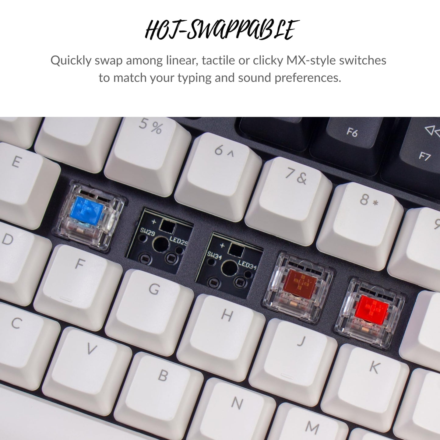 Keychron C1 Wired Mechanical Keyboard TKL, RGB Backlit with Double-Shot ABS Keycaps, 87 Keys Hot-Swappable Pre-lubed Tactile Switch Compatible with Mac Windows