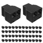 Uvital RJ12 6P6C 1 Female to 2 Female Phone Line Splitters, Black 2 Pack