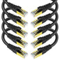 KASIMO CAT 8 Ethernet Cable SFTP Internet Network Patch Cord, Heavy Duty High Speed LAN Cables w Gold Plated RJ45 Connector Professional for Router, Modem, Gaming, Xbox (6 Feet, 5 Pack White)