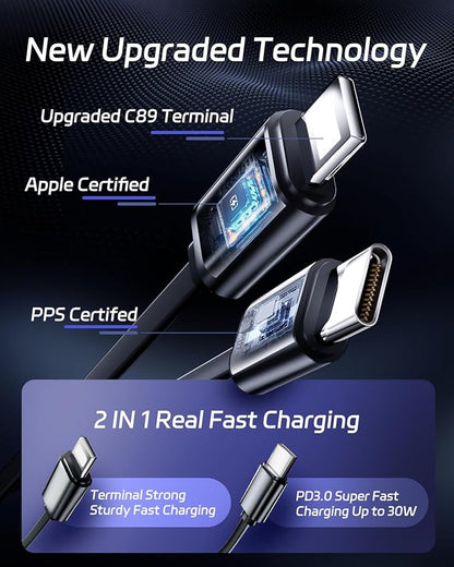 DreamBee Retractable Car Charger,66W 4 in 1 Super Fast Charge Car Phone Charger,Gifts for Men Women Car Truck Accessories for iPhone 15/14/13/12 Pro Max XR,iPad,Samsung,Pixel-Blue