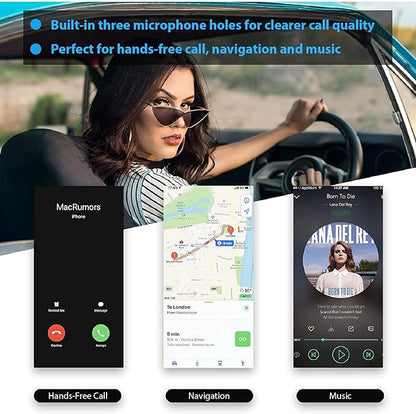 Bluetooth 5.3 Adapter Hi-Fi Equipment for Car Wireless Audio Receiver with 3.5mm AUX RCA Cable, Noise Cancellation, Dual AUX Outputs for Home Speakers Wired Headphones