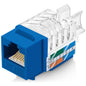 Everest 45 Degree RJ45 Cat6 Keystone Jacks Slim Profile 20-Pack Orange