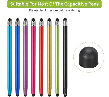 MECCANIXITY 20Pcs Replacement Stylus Pen Tips 7.5mm Conductive Capacitive Touch Screen Pens Tips Silicone Rubber, Black