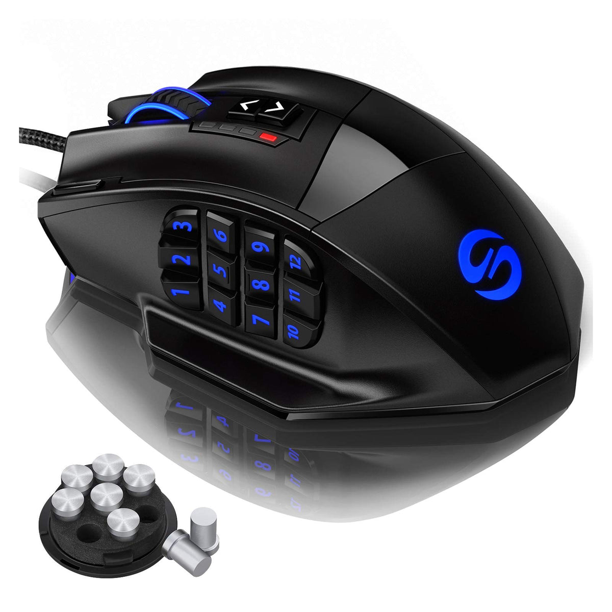 UtechSmart Venus Pro Wireless MMO Gaming Mouse 16,000 DPI Optical Sensor