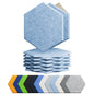 12 Pack Hexagon Acoustic Panels Self Adhesive Sound Proof Foam(Silver Gray)