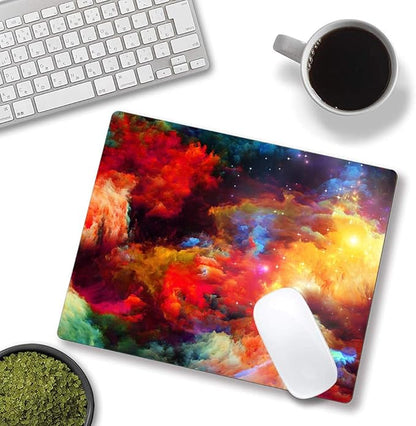 Colorful Galaxy Clouds Mouse Pad,Gaming Non-Slip Rubber Base Mouse Pads for Computers Laptop Office, 9.5"x7.9"x0.12" Inch(240mm x 200mm x 3mm)