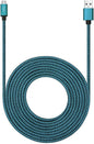 RoFI Micro USB Cable 15ft with 3A Fast Charging Extra Long and Extremely Durable Nylon Braided Charger Cord for Galaxy S7/S6/J8/J7 Note 5,Kindle,LG,PS4,Camera,Xbox One and More (Blue)