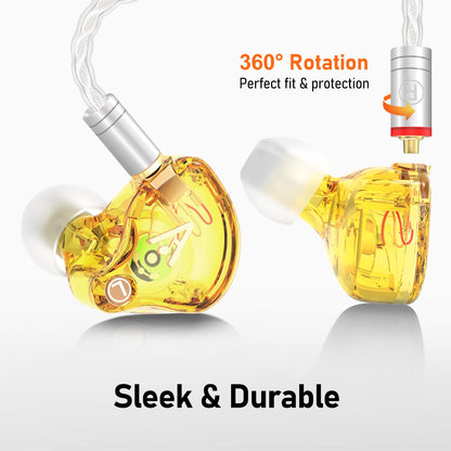 Audiovance Vibes 202 HiFi Wired Earbuds, IEM in-Ear Monitor Headphones