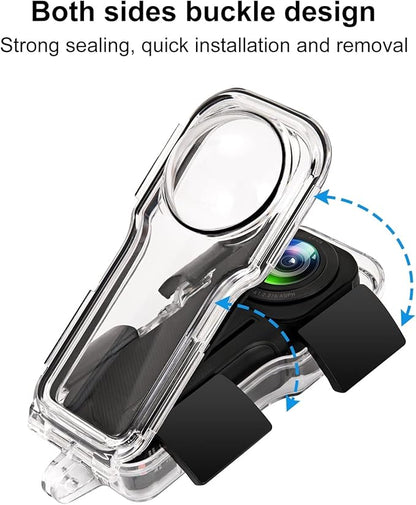 PULUZ 40m/131ft Dive Case for Insta360 One RS 1-Inch 360 Edition - Underwater Waterproof Housing Cover with PC Shell - Essential Camera Accessories