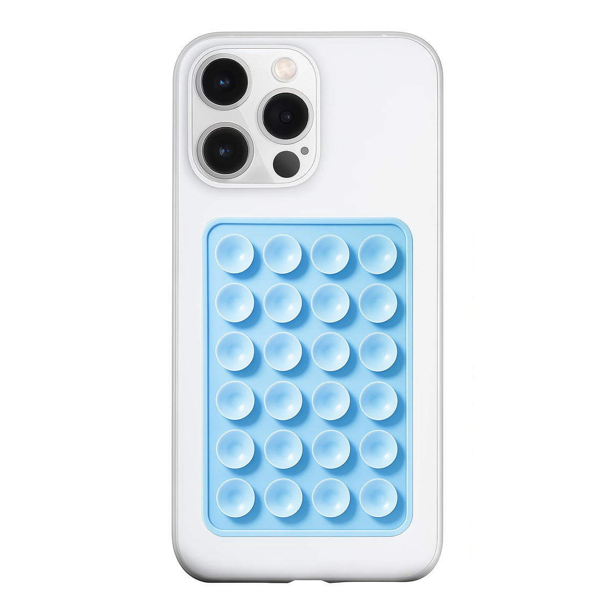 LvShuLiangPin Anteel Silicone Suction Phone Case Mount, Silicon Adhesive Phone Accessory for Smartphones, Hands-Free Mirror Shower Phone Holder for Selfies, Tiktok Videos (Translucent)