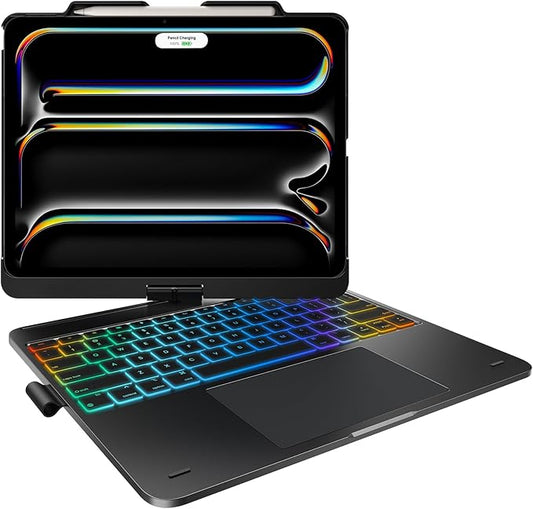 typecase Keyboard Case for iPad 13" & 12.9", Trackpad, 360° Rotating