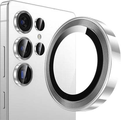 YWXTW [2025 Original Like for Samsung Galaxy S25 Ultra Camera Lens Protector, [Ultra-Thin & 6X Stronger] S25 Ultra Camera Lens Cover, 9H Tempered Glass Upgraded Metal Edging(Titanium silver)