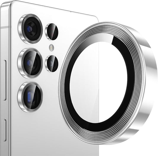 YWXTW [2025 Original Like for Samsung Galaxy S25 Ultra Camera Lens Protector, [Ultra-Thin & 6X Stronger] S25 Ultra Camera Lens Cover, 9H Tempered Glass Upgraded Metal Edging(Titanium Silver)