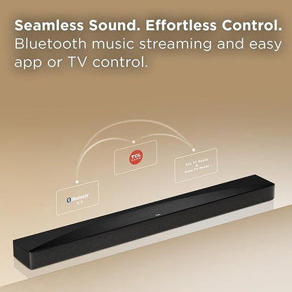 TCL Q65H Q Class 5.1 Channel Sound Bar with Dolby Atmos, DTS:X, Ray Danz Technology, Wireless Subwoofer, Wireless Surround Speakers, and Bluetooth Music Streaming