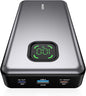 65W Power Bank, 25000mAh Laptop Portable Charger, 100W Total Fast Charging Battery Pack for MacBook Dell XPS iPad Tablet Steam Deck iPhone 17-12 Series Samsung Switch and More Silver