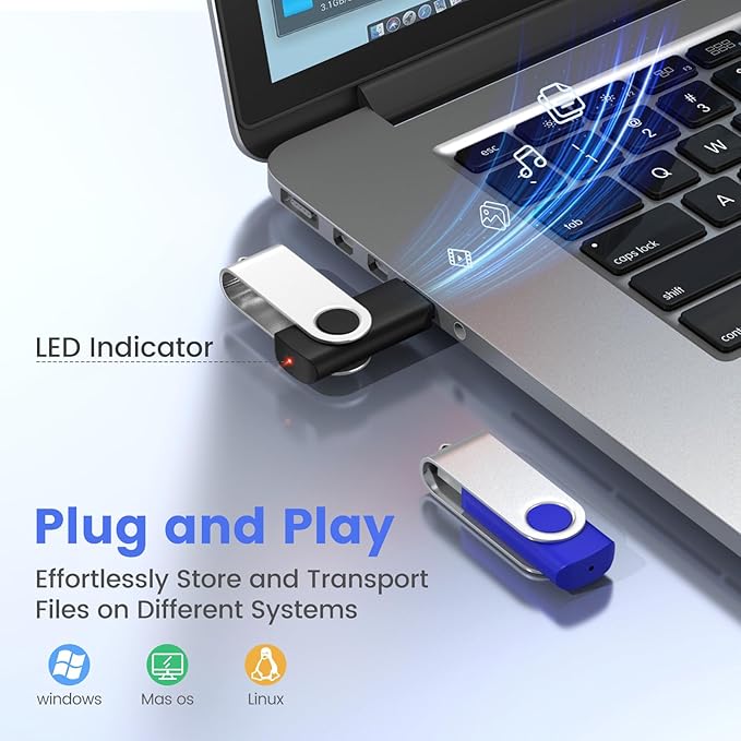 ABLAZE Custom Flash Drive 2GB 100 Pack, Personalized USB Drives Custom USB 2.0 Thumb Drives 100 Pack Memory Stick (Mixcolors)