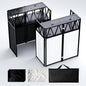 DJ Table Stand Portable booth Double Deck, Foldable DJ Stand Booth, Heavy-Duty Adjustable Height DJ Facade Booth, Easy to Assemble, Stylish, Convenient to Store and Transpor