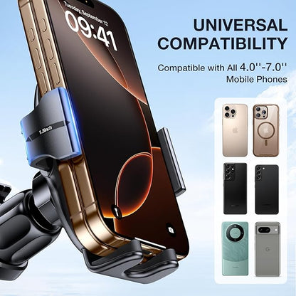 miracase Upgraded-2nd Generation Universal Phone Holders for Your Car, Hands Free Air Vent Car Phone Holder Mount Compatible with iPhone 16/15/14/13/12/11 Series and All Phones