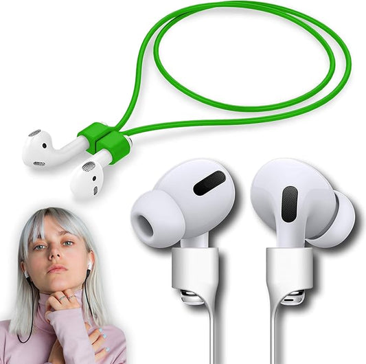 Ultra Strong Magnetic Airpod Pro Strap Anti-Lost Cord Sports Lanyard Compatible with Airpods 3rd 2nd Generation Pro 3 2 1 (Green)