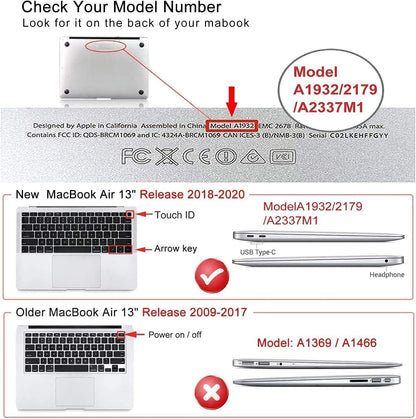iCasso MacBook Air 13 Inch Case M1 2020 A2337 Elegant Floral White