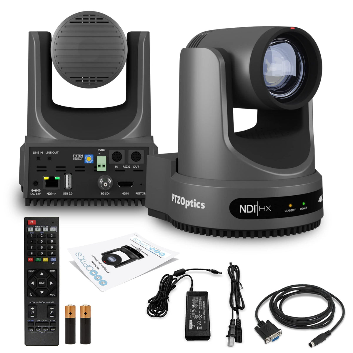 PTZOptics Move 4K SDI/HDMI/USB/IP PTZ Camera (Gray)