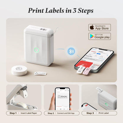 NIIMBOT D110 Label Maker Machine, Bluetooth Thermal Label Printer
