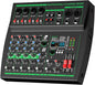 MW-6 black 6-Channel Professional DJ Audio Mixer Portable Controller Mixer with DSP 99 Preset Effects for Live Streaming, Podcasting, Home Party