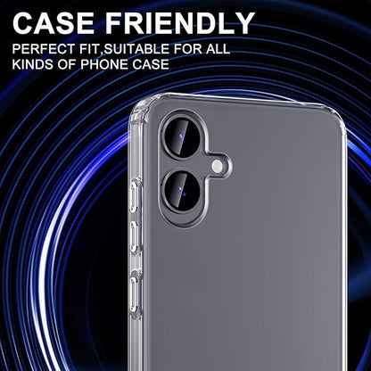for Samsung Galaxy A06 Camera Lens Protector, Individual Metal Ring Tempered Glass Lens Cover, [Strong Adsorption] Scratch Resistant Ultra-Thin HD Clear Lens Cover, 1 Set-Black