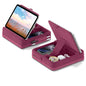 KDD Tablet Pillow Stand with Storage, Foldable iPad Holder for Lap, Desk and Bed, Angle Adjustable Soft Pad Dock with Stylus Mount Compatible with iPad Pro, Air, mini, Book, Phone and Tablet (4-13")