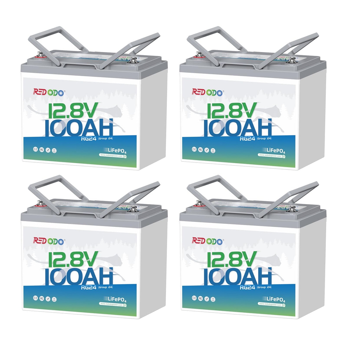 Redodo 2-Pack 12V 200Ah LiFePO4 Battery, 200A BMS, for RV, Marine, Solar