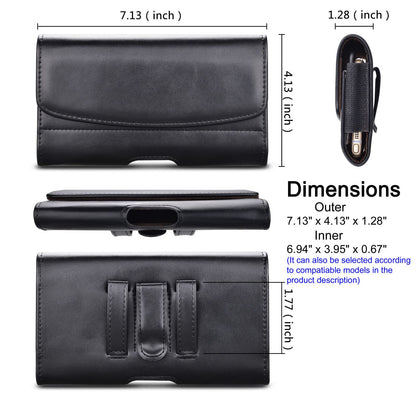 Tiflook Phone Holster for Samsung Galaxy S26 Ultra S25 FE S24 S23 S22 S21 S20 A37 5G A17 A36 A16 A55 A35 A15 A26 A56 Note 20 10 PU Leather Cell Phone Pouch with Belt Clip Loop Card Holder,Black
