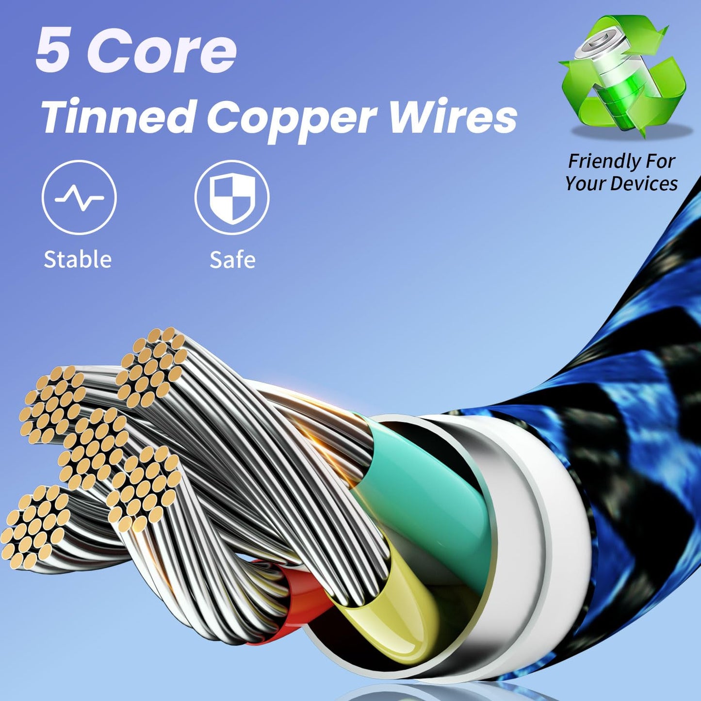 Multi Charging Cable(3Pack 4FT), 3 in 1 Charging Cable for Multiple Devices