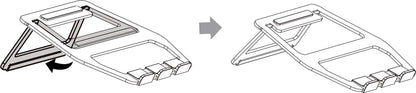 Aluminum Portable Foldable Height Adjustable Laptop Stand for Devices up to 13", Silver
