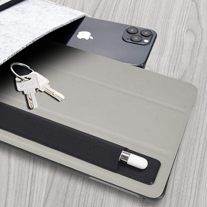 Doormoon Pencil Holder for iPad 2018 (6th Gen)/ iPad Air 9.7 / Pro 10.5" 12.9", Detachable Elastic Apple Pencil 2nd Gen Leather Sleeve Pocket Pouch (Black x 2)