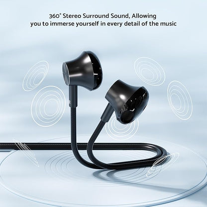 USB C Headphone with Microphone 3 Pack, Type C Wired Earbuds with Noise Isolating, in-Ear USB-C Earbuds Earphones Compatible with iPhone 15, iPhone 16, iPad
