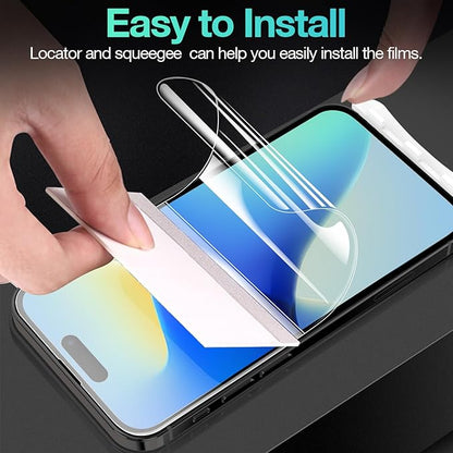 3 Pack Flexible Film Screen Protector for iPhone 16 Plus, Non-breakable Soft TPU Hydrogel Film for iPhone 16 Plus Screen Protector Film (NOT Glass)