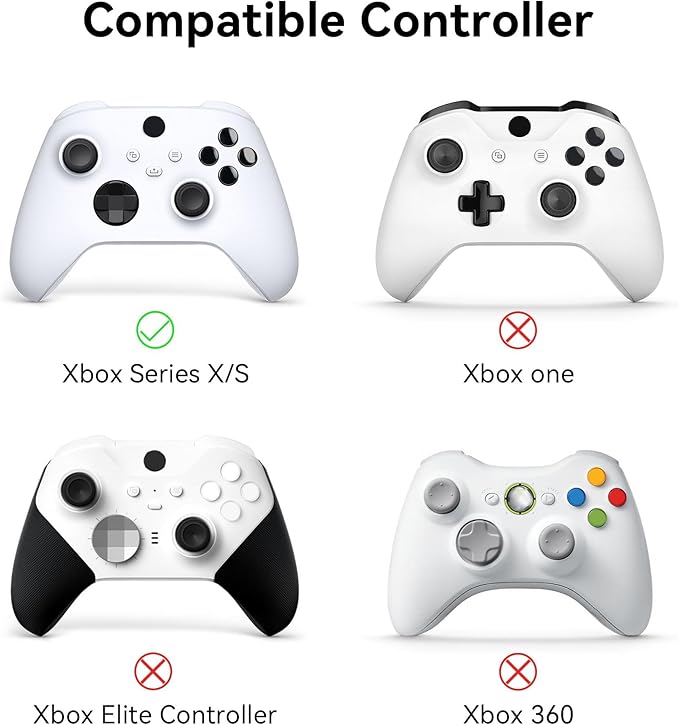 GeekShare Cat Paw Controller Skin Grips Set Anti-Slip Silicone Protective Cover Skin Case Compatible with Xbox Series X Controller with 2 Thumb Grip Caps and 1 Sticker (Blue)