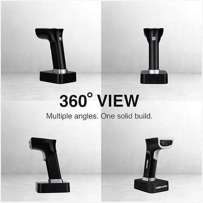 Scanmarker 1D/2D Wireless Barcode Scanner – Boost Speed & Accuracy with Bluetooth & 2.4G Modes – Handheld QR Code Scanner with Charging Stand for Easy scanning on Laptop, iOS & Android