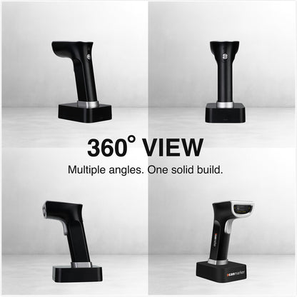Scanmarker 1D/2D Barcode Scanner Wireless – Boost Speed & Accuracy with Bluetooth Barcode Scanner & 2.4G Modes – Handheld QR & Wireless Barcode Scanner with Charging Stand for Laptop, iOS & Android