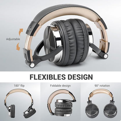 OneOdio Wired Over Ear Headphones Studio Monitor & Mixing DJ Stereo Headsets with 50mm Neodymium Drivers and 1/4 to 3.5mm Jack for AMP Computer Recording Podcast Keyboard Guitar Laptop - Grey