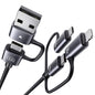 YOUSAMS 240W Multi Charging Cable, 6.6ft 6-in-1 USB C Cable Fast Charging Cords with USB-C/A Ports to IP/Type C/Micro Connectors for Pad/Cell Phones/Tablets/Laptop