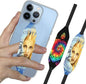 Universal Phone Grip Strap | Stretchable Phone Strap & Cell Phone Holder | Pack of 2 | Secure Hold for Busy Hands | Reversible & Durable Phone Hand Strap - Moon Sun & Turtle